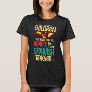 Camiseta Professor espanhol Espanha Linguagem de Lição de L