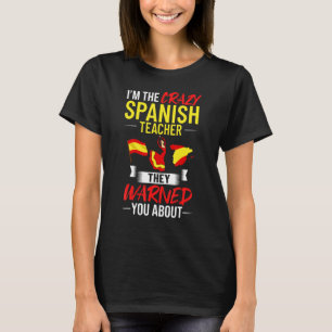 Camiseta Professor espanhol Espanha Linguagem de Lição de L