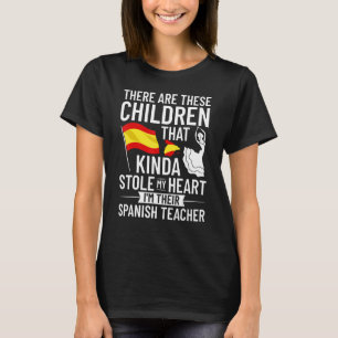 Camiseta Professor espanhol Espanha Linguagem de Lição de L