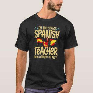 Camiseta Professor espanhol Espanha Linguagem de Lição de L