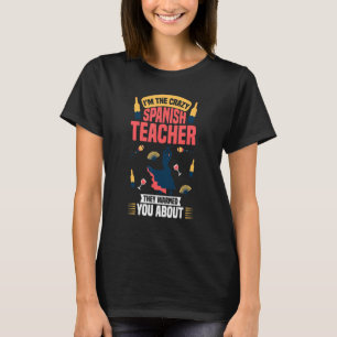 Camiseta Professor espanhol Espanha Linguagem de Lição de L