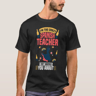 Camiseta Professor espanhol Espanha Linguagem de Lição de L