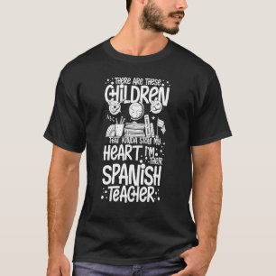 Camiseta Professor espanhol Espanha Linguagem de Lição de L