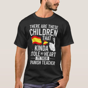 Camiseta Professor espanhol Espanha Linguagem de Lição de L