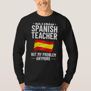 Camiseta Professor espanhol Espanha Linguagem de Lição de L