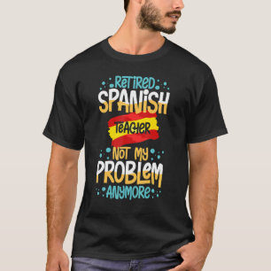 Camiseta Professor espanhol Espanha Linguagem de Lição de L