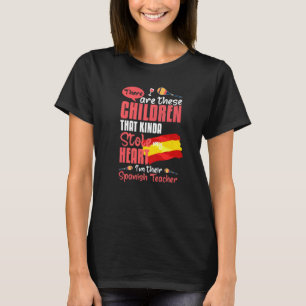 Camiseta Professor espanhol Espanha Linguagem de Lição de L