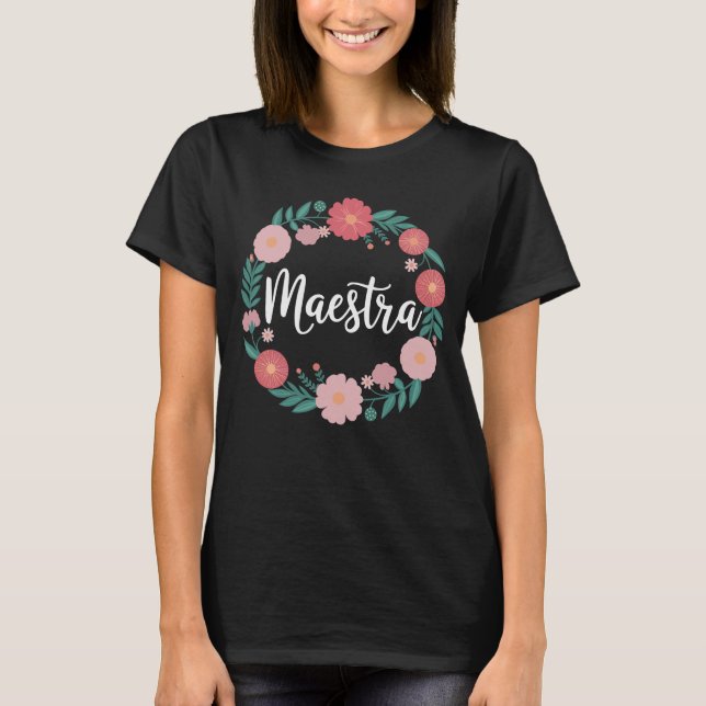 Camiseta Professor espanhol Maestra Bilíngue (Frente)