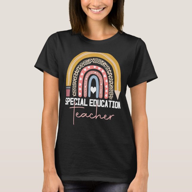 Camiseta Professor Especial De Educação Sped Ed Sped Leopar (Frente)