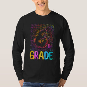 Camiseta Professor Estudante de 6º Ano Tie Dye Volta às Aul