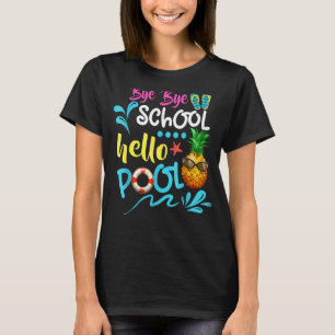 Camiseta Professor Estudante Summer Bye School Hello Piscin