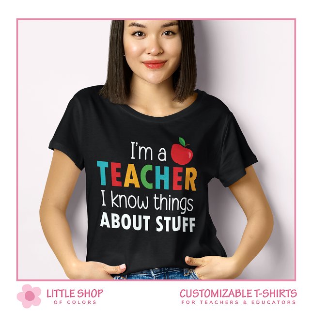 Camiseta Professor Eu Sei das Coisas Personalizável (Criador carregado)