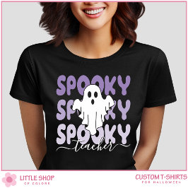 Camiseta Professor Fantasma Assustador Personalizável Hallo