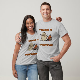Camiseta Professor Fantasma Bonito Ensinar É Espetacularmen