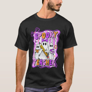 Camiseta Professor Fantasmagórico Coquete Laço Halloween Tr