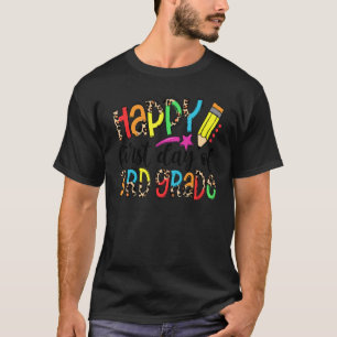 Camiseta Professor Feliz de Leopard Primeiro Dia da Escola