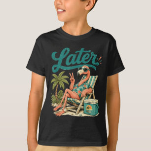 Camiseta Professor flamingo de verão veja mais tarde último