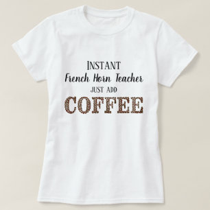 Camiseta Professor francês instante no chifre adiciona músi