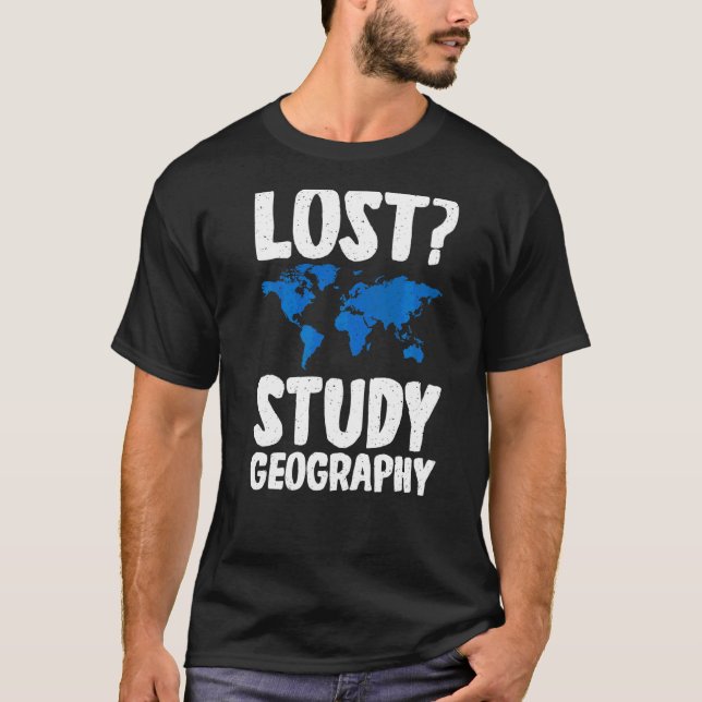 Camiseta Professor geógrafo geógrafo perdido (Frente)