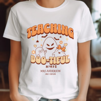 Camiseta Professor Ghost Halloween - Ensinando Mentes Bonit