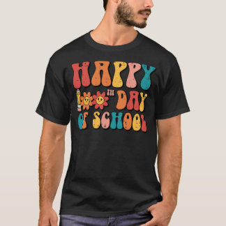 Camiseta Professor Groovy 100 Dias de Escola Aluno Feliz 10