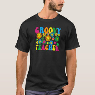 Camiseta Professor Groovy Ensino Escolar Hippie Garotas Mul