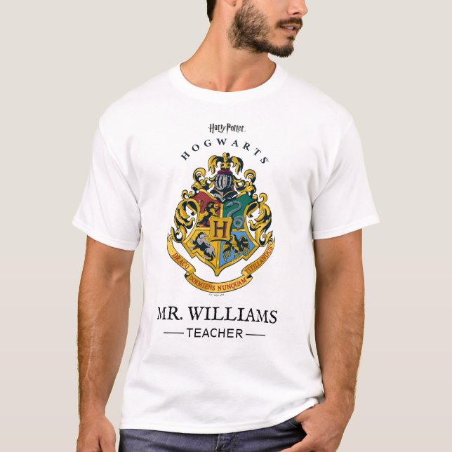 Camiseta Professor Harry Potter | Brasão de Hogwarts - Cor  (Frente)