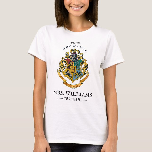 Camiseta Professor Harry Potter | Cobertura de Hogwarts - C (Frente)