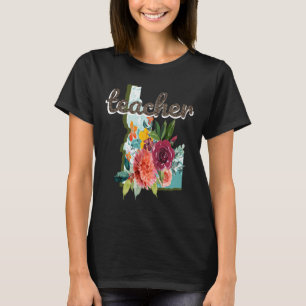 Camiseta Professor Idaho Watercolor Flower Educator