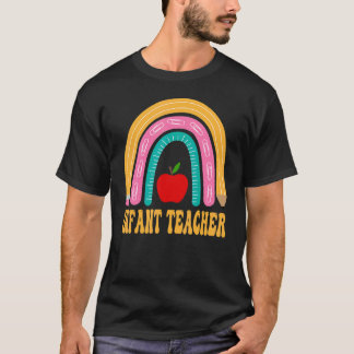 Camiseta Professor Infantil Lápis Arco-íris Agradecimento V