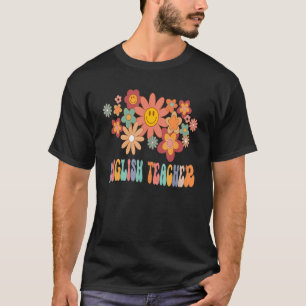 Camiseta Professor Inglês Arco-Íris De Volta À Apreciação E