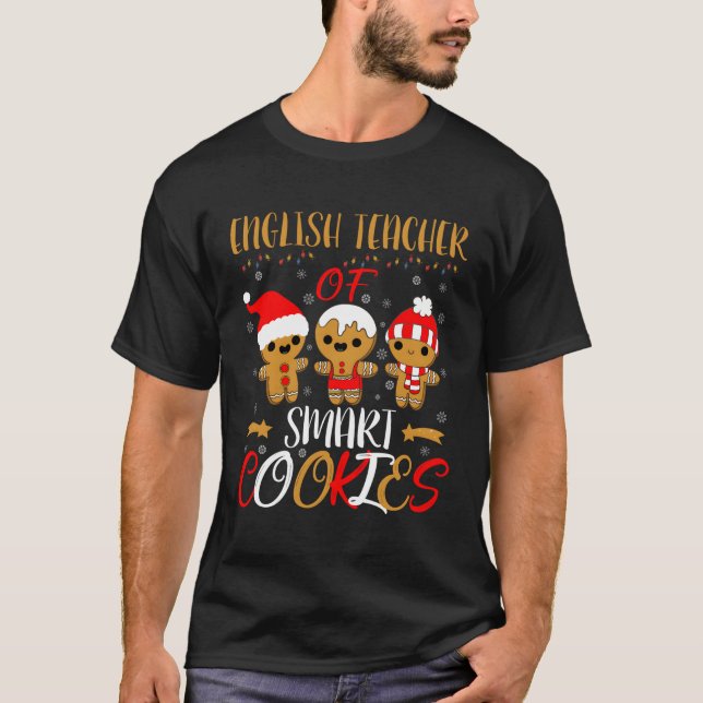 Camiseta Professor Inglês De Cookies Inteligentes Engraçado (Frente)