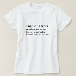 Camiseta Professor Inglês Definição de Dicionário Humorísti