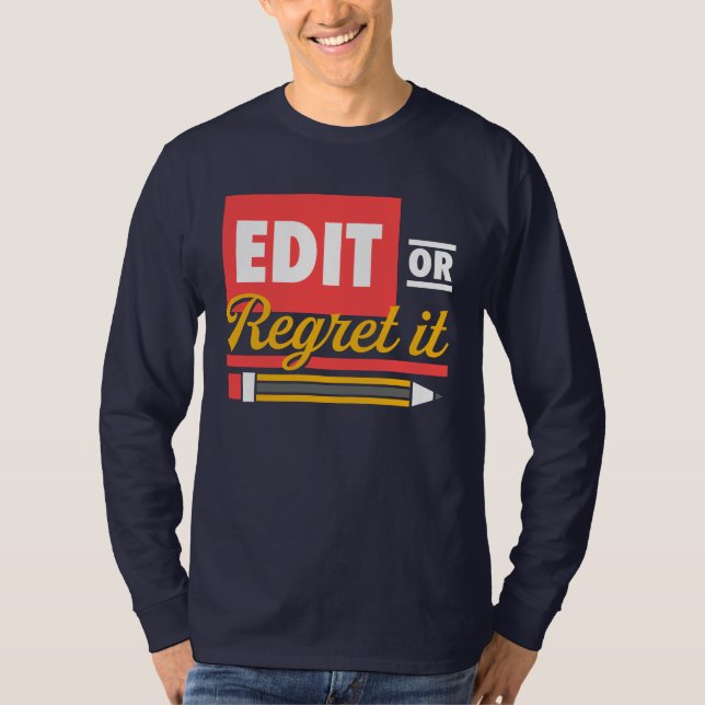 Camiseta Professor Inglês edita ou arrepende-se (Frente)