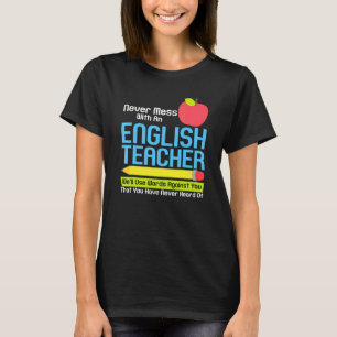 Camiseta Professor Inglês Humor Reading Books Vocabulário G