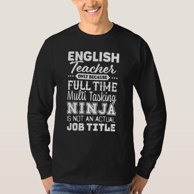 Camiseta Professor Inglês Multitaser Ninja Cargo Eng (Frente)