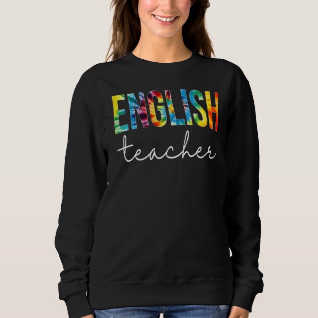 Camiseta Professor Inglês Tie Dye Apreciação Dia De Volta A (Frente)