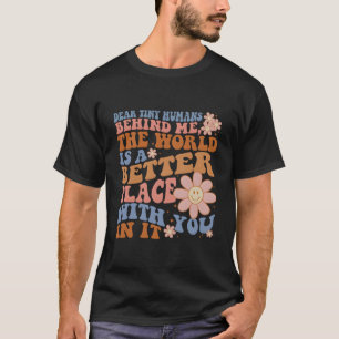 Camiseta Professor Inspira Querido Tiny Hus Atrás de Mim de