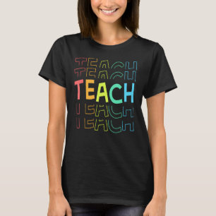 Camiseta Professor Inspiracional Ensine Colorful Summer For