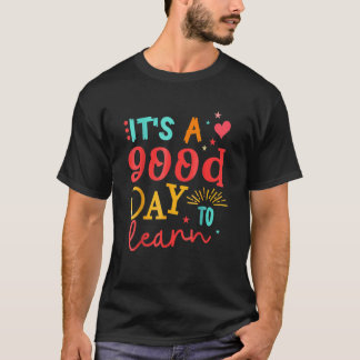 Camiseta Professor Inspirador É Um Bom Dia Para Aprender Ch