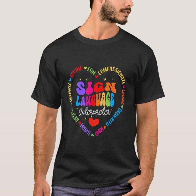 Camiseta Professor Intérprete de Língua de Sinais Escolar A (Frente)