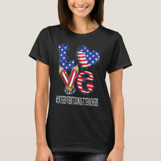 Camiseta Professor Intervencionista Amor Bandeira EUA Fogos