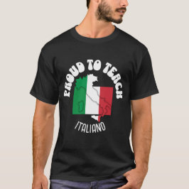 Camiseta Professor italiano de língua orgulho em ensinar IT