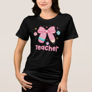 Camiseta Professor, Laço de Lápis Coquete