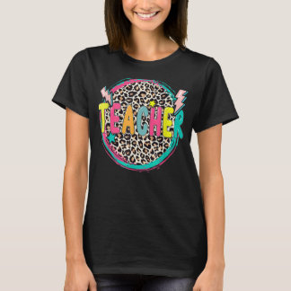 Camiseta Professor Leopard Feliz Primeiro Dia de Professora