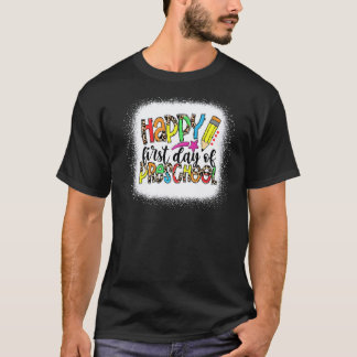 Camiseta Professor Leopardo Feliz Primeiro Dia De Pré-Escol