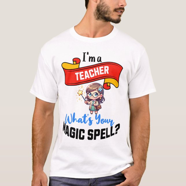 Camiseta Professor Magic Spell - Ideia de presente divertid (Frente)