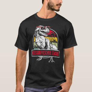 Camiseta Professor Montessori Pré-Escolar T-Rex Dinossaur