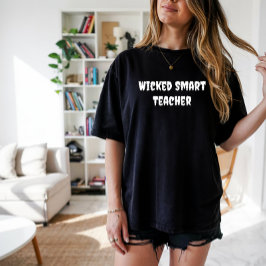 Camiseta Professor Muito Inteligente tipografia branca