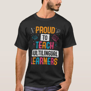 Camiseta Professor Multilingue Orgulha-Se De Ensinar Lingui